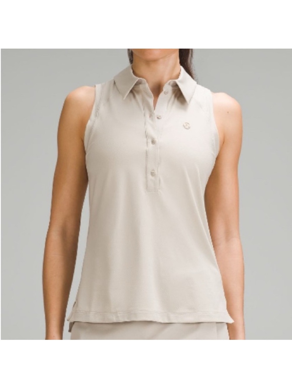 Lululemon Sleeveless Polo in Beige